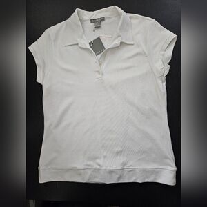 NWT - "Eagles Eye" Cotton Stretch White Polo Shirt - Size XL